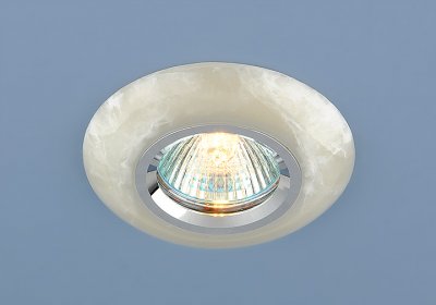 Точечный светильник из искусственного камня Elektrostandard 6061 серый (Grey/ripple)