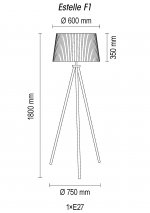 Напольный светильник Estelle F1 01p