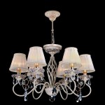 Светильник Eurosvet 10013/6 белый с золотом/прозрачный хрусталь Strotskis