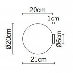 Настенный/Потолочный светильник Lumi Sfera d20