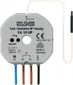 JUNG Радиоуправляемое реле (1 канал, макс 5А) скрытого монтажа в станд монт коробку (FA10UP)