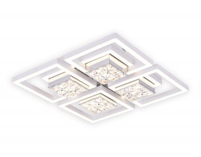 Люстра потолочная Ambrella FA118/4 WH белый 124W 480*480*110 (ПДУ РАДИО 2.4) ACRYLICA