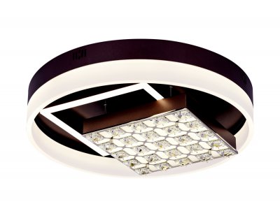 Люстра потолочная Ambrella FA145 CF кофе 104W D500*120 (ПДУ РАДИО 2.4) ACRYLICA