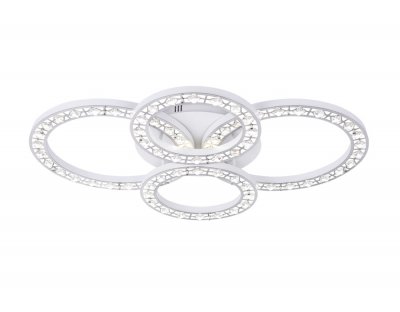 Люстра потолочная Ambrella FA163 WH белый 120W 800*600*120 (ПДУ РАДИО 2.4) ACRYLICA