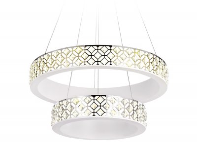 Люстра подвесная Ambrella FA165 WH белый 130W D600*1000 (ПДУ РАДИО 2.4) ACRYLICA