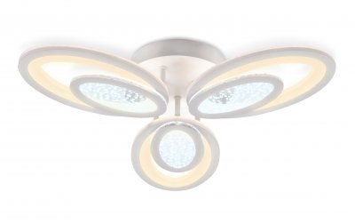Люстра потолочная Ambrella FA422/3 WH белый 126W D570*100 (ПДУ РАДИО 2.4) ACRYLICA