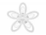 Люстра потолочная Ambrella FA423/5 WH белый 210W D620*100 (ПДУ РАДИО 2.4) ACRYLICA