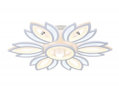 Люстра потолочная Ambrella FA456/6+1 WH белый 132W 3000K/6400K D640*110 (Без ПДУ) ACRYLICA