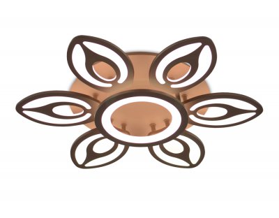 Люстра потолочная Ambrella FA463/6+1 CF кофе 97W D650*120 (ПДУ РАДИО 2.4) ACRYLICA