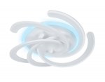Люстра потолочная Ambrella FA505/5 WH белый 180W+38W D600*170 (ПДУ РАДИО 2.4) ACRYLICA
