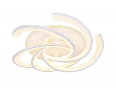 Люстра потолочная Ambrella FA505/5 WH белый 180W+38W D600*170 (ПДУ РАДИО 2.4) ACRYLICA