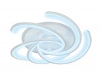 Люстра потолочная Ambrella FA505/5 WH белый 180W+38W D600*170 (ПДУ РАДИО 2.4) ACRYLICA