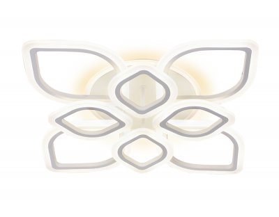 Люстра потолочная Ambrella FA517/4+4 WH белый 168W+28W 730*730*120 (ПДУ РАДИО 2.4) ACRYLICA