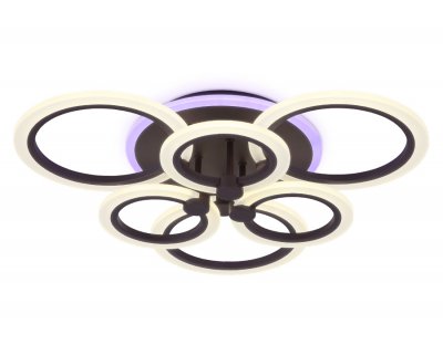 Люстра потолочная Ambrella FA528/3+3 CF кофе 112W 580*540*120 (ПДУ РАДИО 2.4) ACRYLICA