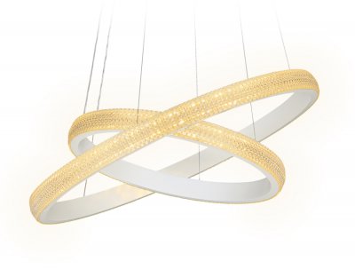 Люстра подвесная Ambrella FA615 WH белый 90W D600*1000 (ПДУ РАДИО 2.4) ACRYLICA