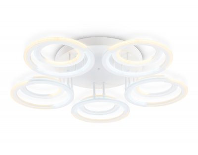 Светильник светодиодный потолочный Ambrella FA8944/5+5 WH белый 132W 3000-6000K D735*115 (ПДУ ИК)