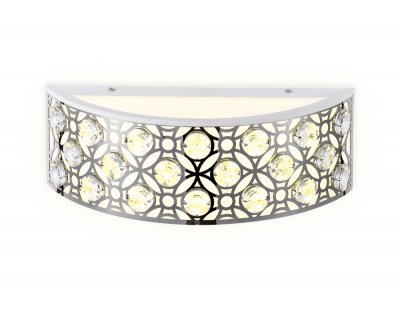 Настенный светильник бра Ambrella FA9411 WH/CH белый/хром 4200K 12W 300*110*100 ACRYLICA