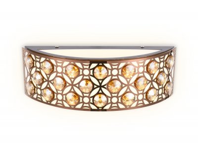 Настенный светильник бра Ambrella FA9412 CF/TI кофе/янтарь 4200K 12W 300*110*100 ACRYLICA