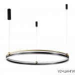 Люстра Crystallux FERNANDO SP88W LED BLACK/GOLD FERNANDO