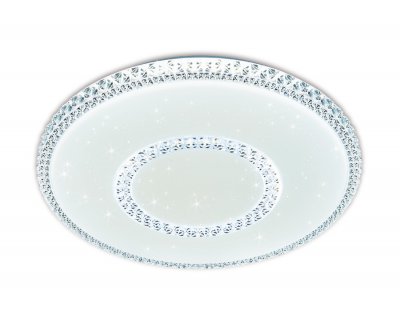 Люстра потолочная Ambrella FF98 WH белый 48W D400*70 (ПДУ ИК) ORBITAL