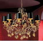 Подвесной светильник Masiero FIORE DI FOGLIA 6 Oro fantasia anticato