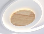 Светильник светодиодный потолочный Ambrella FL4788 WH/WD белый/дерево 54W 3000-6000K 460*365*45 (без ПДУ)