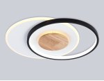Светильник светодиодный потолочный Ambrella FL4789 WH/BK/WD белый/черный/дерево 54W 3000-6000K 460*365*45 (без ПДУ)