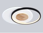 Светильник светодиодный потолочный Ambrella FL4789 WH/BK/WD белый/черный/дерево 54W 3000-6000K 460*365*45 (без ПДУ)