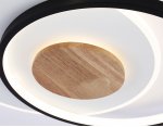 Светильник светодиодный потолочный Ambrella FL4789 WH/BK/WD белый/черный/дерево 54W 3000-6000K 460*365*45 (без ПДУ)