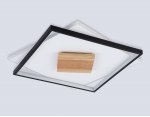 Светильник светодиодный потолочный Ambrella FL4791 WH/BK/WD белый/черный/дерево 77W 3000-6000K 515*515*50 (без ПДУ)