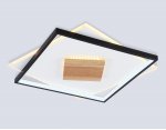 Светильник светодиодный потолочный Ambrella FL4791 WH/BK/WD белый/черный/дерево 77W 3000-6000K 515*515*50 (без ПДУ)