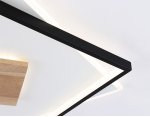 Светильник светодиодный потолочный Ambrella FL4791 WH/BK/WD белый/черный/дерево 77W 3000-6000K 515*515*50 (без ПДУ)