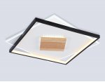 Светильник светодиодный потолочный Ambrella FL4791 WH/BK/WD белый/черный/дерево 77W 3000-6000K 515*515*50 (без ПДУ)
