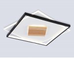 Светильник светодиодный потолочный Ambrella FL4791 WH/BK/WD белый/черный/дерево 77W 3000-6000K 515*515*50 (без ПДУ)