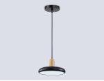 Светильник светодиодный подвесной Ambrella FL4839 BK/WD черный/дерево 24W 3000-6000K D200*800 (без ПДУ)