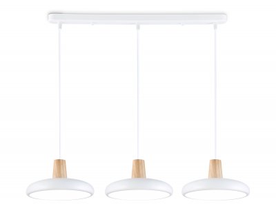 Светильник светодиодный подвесной Ambrella FL4840/3 WH/WD белый/дерево 72W 3000-6000K 550*200*800 (без ПДУ)