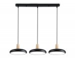 Люстра светодиодная на штанге Ambrella FL4841/3 BK/WD черный/дерево 72W 3000-6000K 550*200*800 (без ПДУ)
