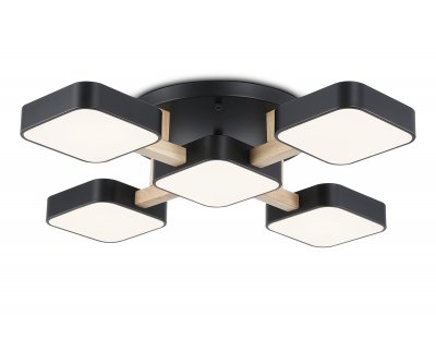 Люстра светодиодная на штанге Ambrella FL4883/5 BK/WD черный/дерево 90W 3000-6000K 675*675*110 (без ПДУ) Люстра светодиодная на штанге Ambrella FL4883/5 BK/WD черный/дерево 90W 3000-6000K 675*675*110 (без ПДУ)