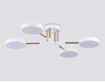 Люстра светодиодная на штанге Ambrella FL516331/4 WH/FGD белый/золото 72W 3000-6000K 610*410*140 (без ПДУ)