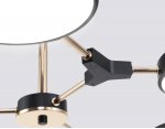 Люстра светодиодная на штанге Ambrella FL516334/6 BK/FGD черный/золото 108W 3000-6000K D780*210 (без ПДУ)