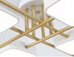 Люстра светодиодная на штанге Ambrella FL516346/8 WH/GD белый/золото 144W 3000-6000K 1060*1060*150 (без ПДУ)