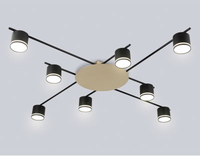 FL51760/8 BK/GD черный/золото GX53/8 max 12W 870*870*95