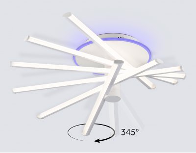 FL6231 WH белый 88W 3000K-6400K+RGB 605*605*200 (ПДУ ИК)