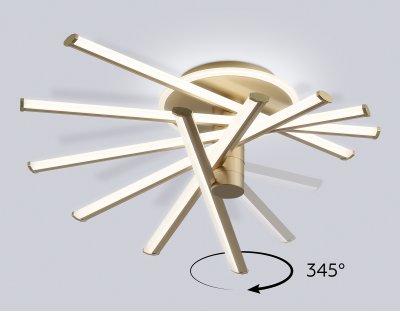 FL6234 GD золото 96W 3000K-6400K 605*605*200 (ПДУ ИК)