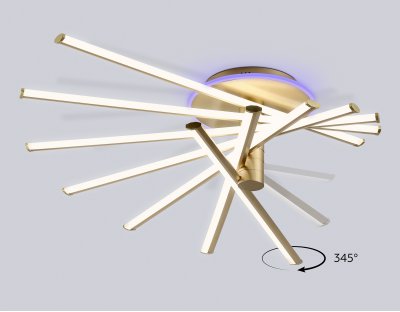 FL6244 GD золото 125W 3000K-6400K+RGB 900*750*230 (ПДУ ИК)