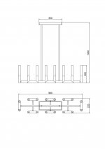 Люстра подвесная Lucia Tucci FLOP 3390.16 chrome