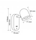 Настенный светильник (бра) Freya FR10003WL-L4B PointThree