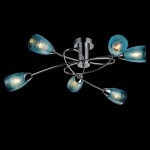 Люстра с голубыми плафонами Freya FR103-06-BL Flash