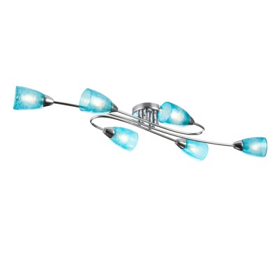 

Люстра бирюзовая Freya FR104-06-BL Flash