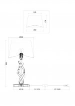 Настольная лампа Freya FR2001TL-01G Monique